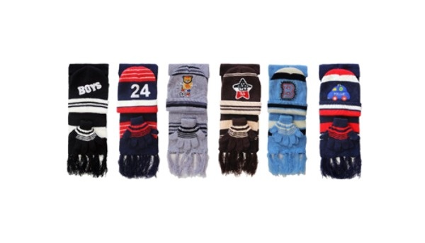 Toddlers' Knit Hat, Gloves Scarf Sets - Assorted Colors