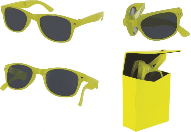 Sizzle Shades Foldable Sunglasses - Yellow