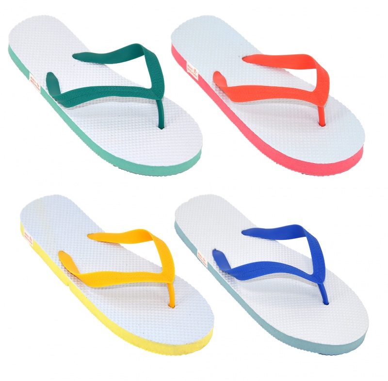 Ladies' Thong Style Flip Flops - S-Xl, Assorted Colors