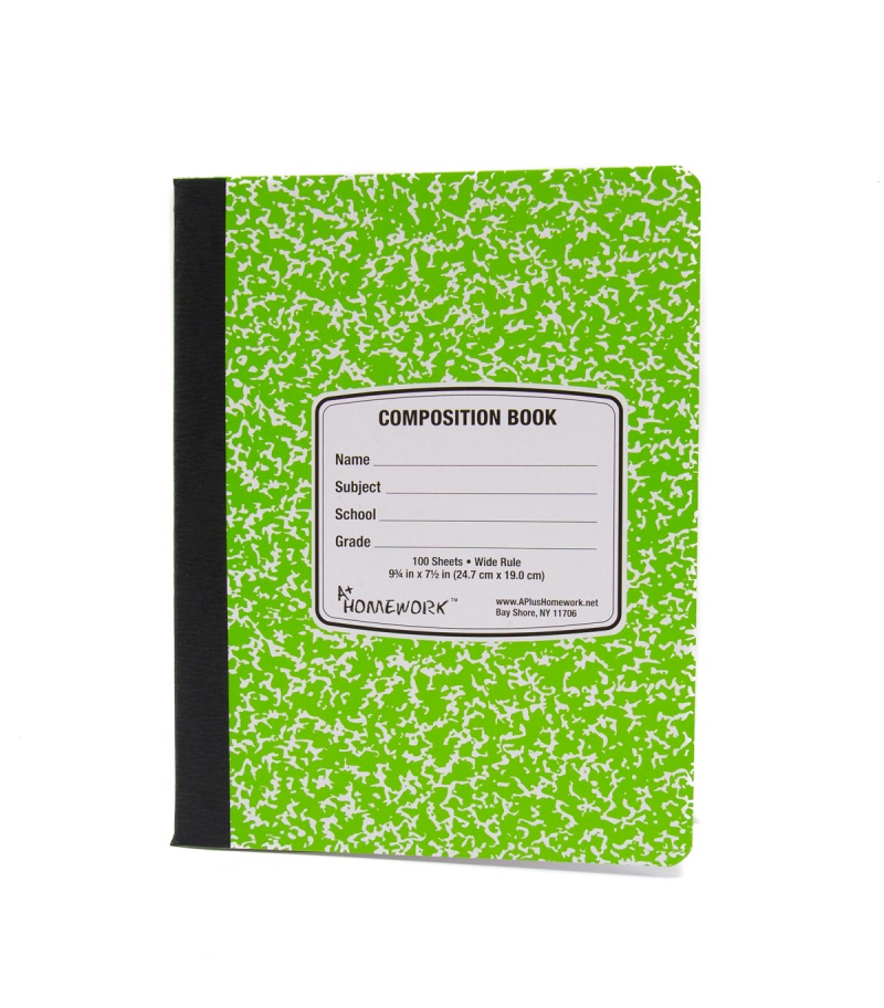 Wide Ruled Marbled Composition Books - 100 Sheets, Green