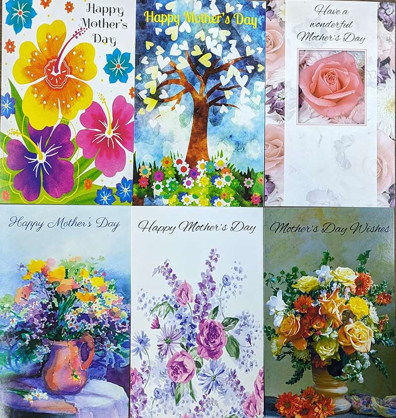 Mother's Day Cards - Assorted, 10 Styles, 5" X 7.75"
