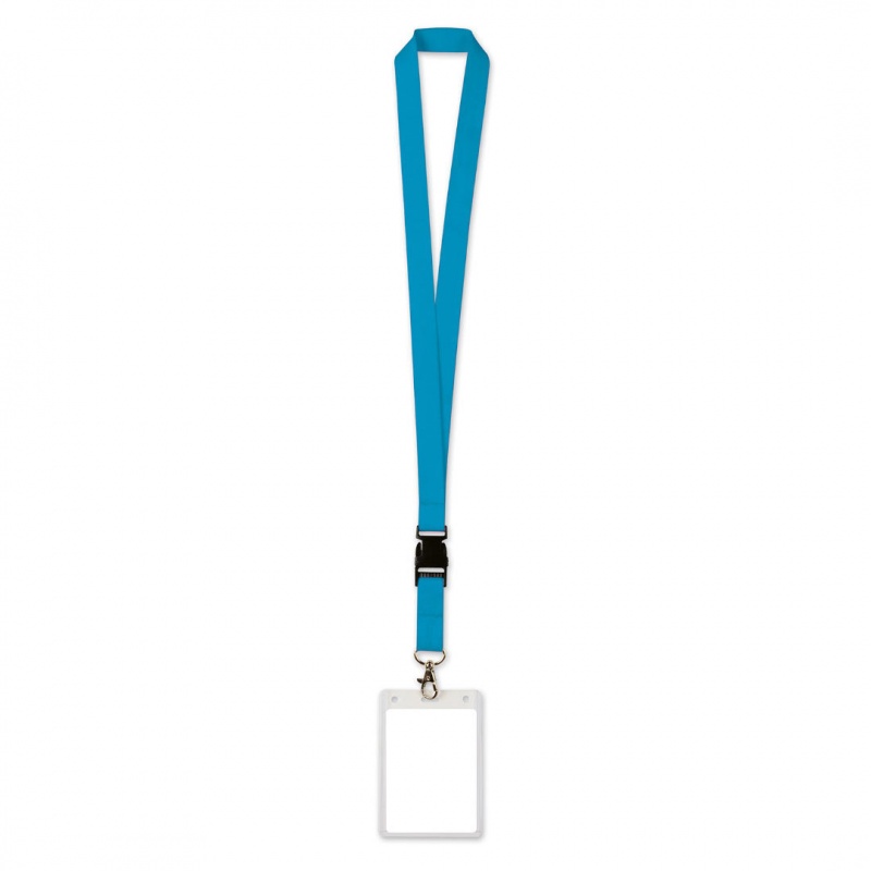 Lanyard With Card Holder - Blue