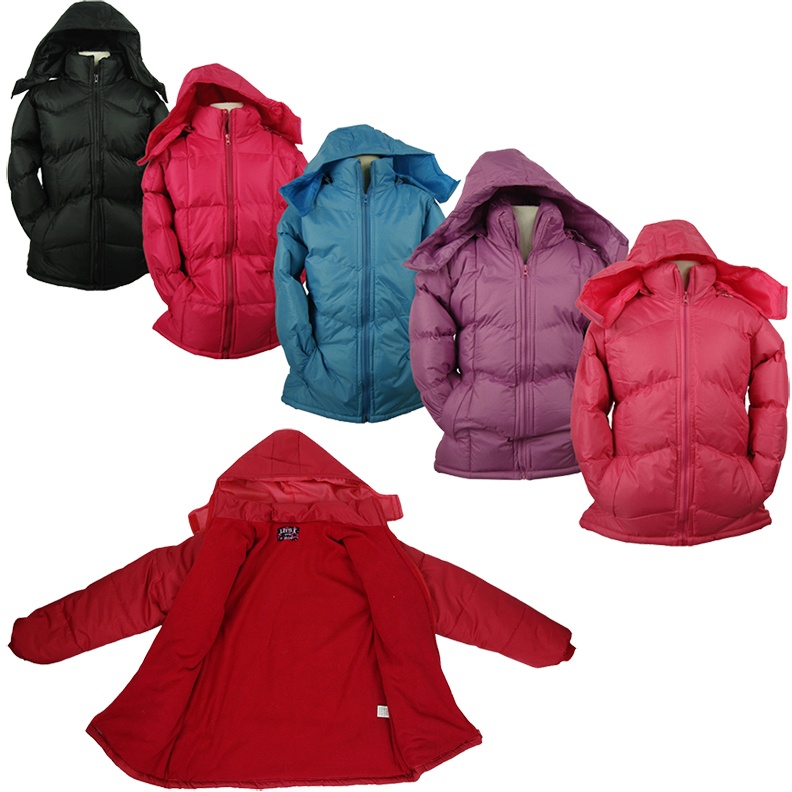 Girls' Jackets - 7-16, Assorted Colors, Hooded, Fleece-Lined