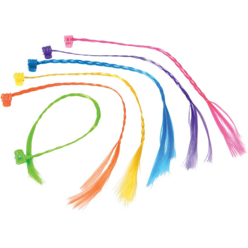 Assorted Color Braided Hair Pieces