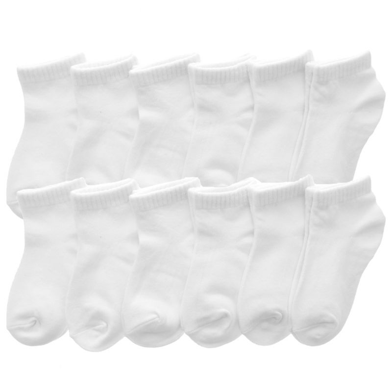 Men's Low Cut Trainer Socks - White, 10-13