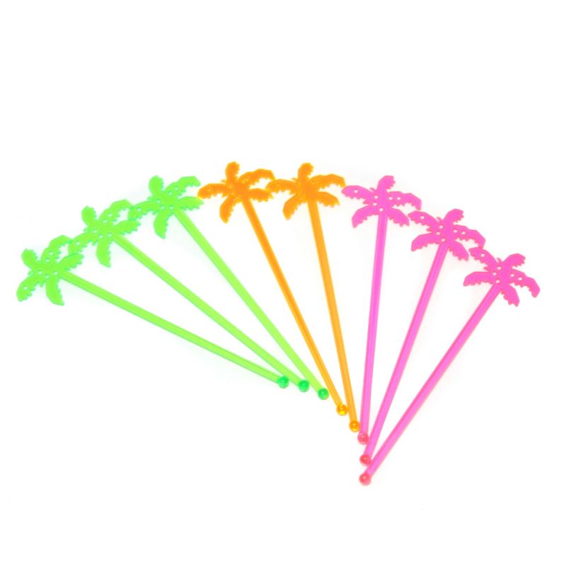 Palm Tree Drink Stirrers - Plastic, Assorted