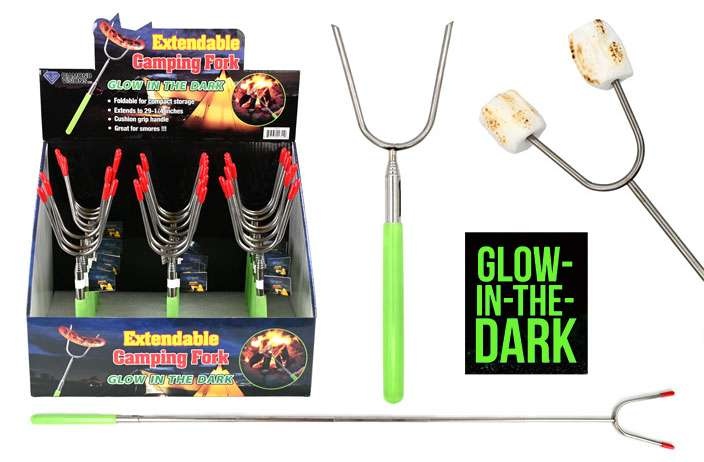 Glow-In-The-Dark Extendable Camping Fork