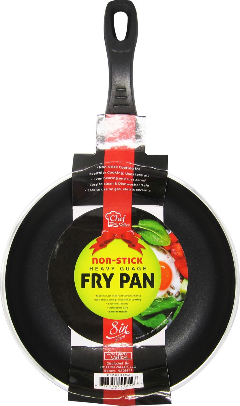 8" Nonstick Frying Pans - Heavy Duty, No Lid, 12 Count