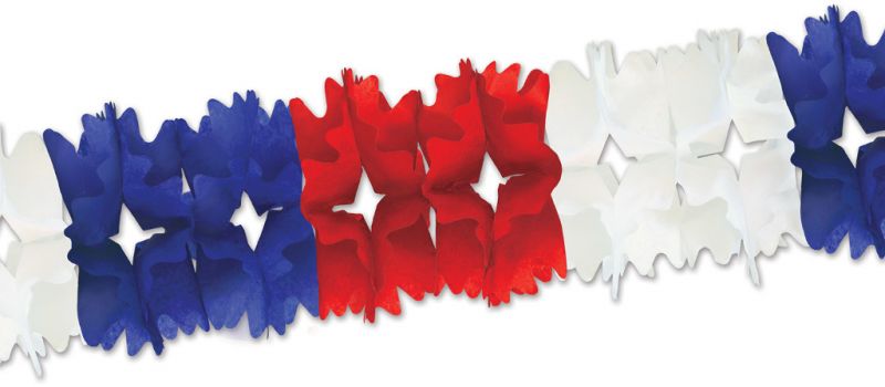 Pageant Garland - Red, White, Blue