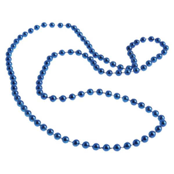 Blue Metallic Bead Necklaces