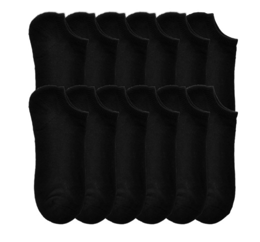 Men's Low-Cut Socks Black - Breathable Cotton Material for Ultimate Comfort
