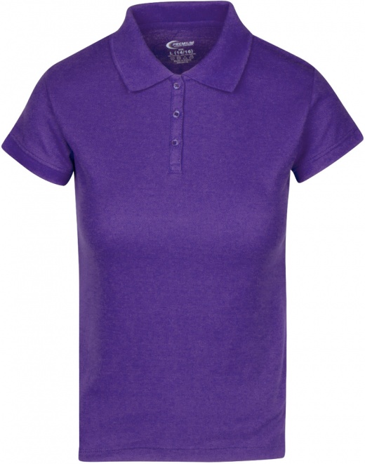 Juniors' Polo Uniform Shirts - Purple, Size Small