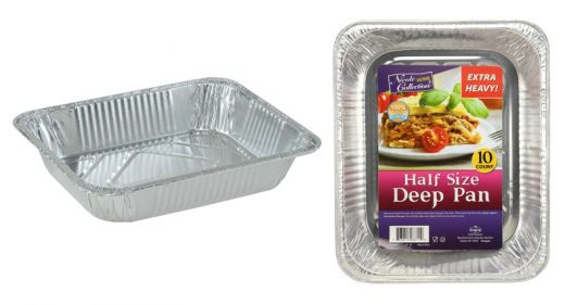 Aluminum Deep Pans - Half Size, 10 Pack