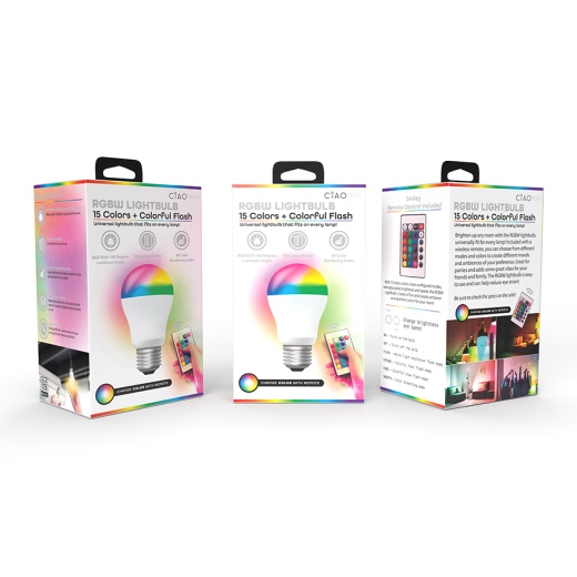 RGBW LED Lightbulb - Remote, Color Effects