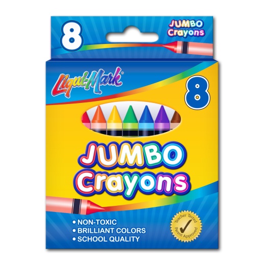 Jumbo Crayons - 8 Assorted Colors