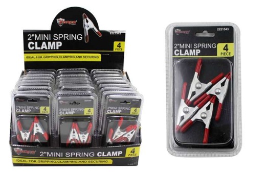 2' 4Pc Metal Spring Clamps