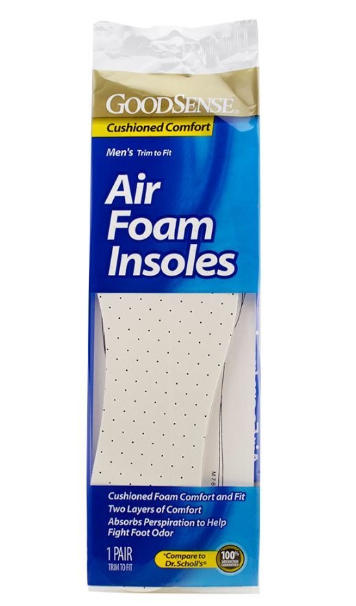 Goodsense Men's Air Foam Insoles - Trim To Fit