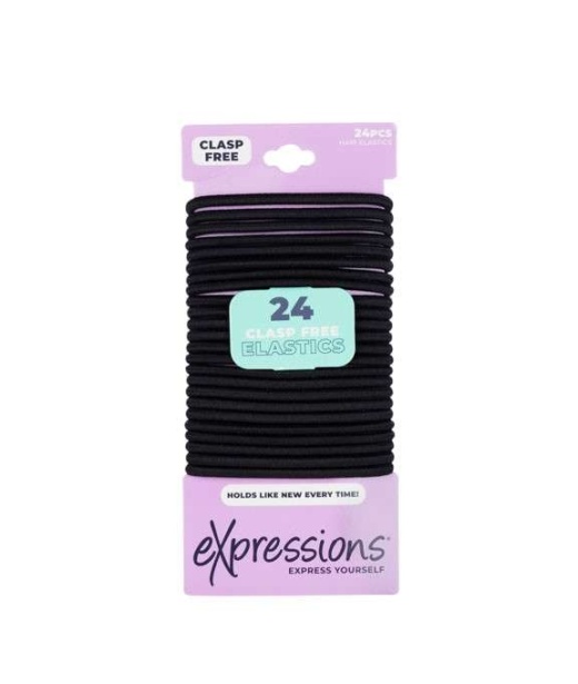 Hair Ties - Black, 24 Pack