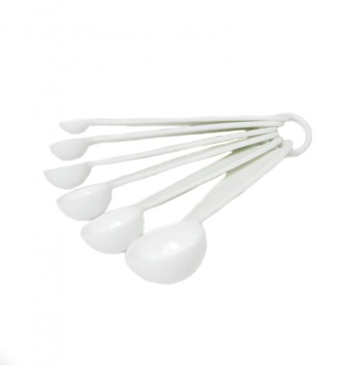Measuring Spoons - 6 Sizes, White