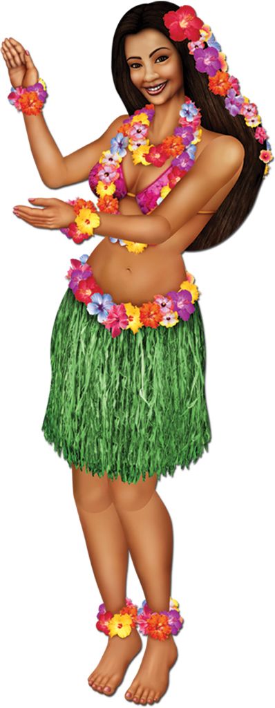 Jointed Hula Girl Cutouts - 3'2"