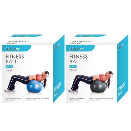 Exercise Balls - Blue Black, 65 Cm