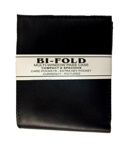 Leather Bi-Fold Wallets - Black