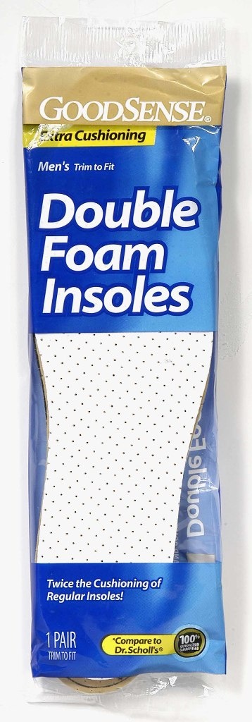 Men's Double Foam Insoles - Trim to Fit for Ultimate Comfort