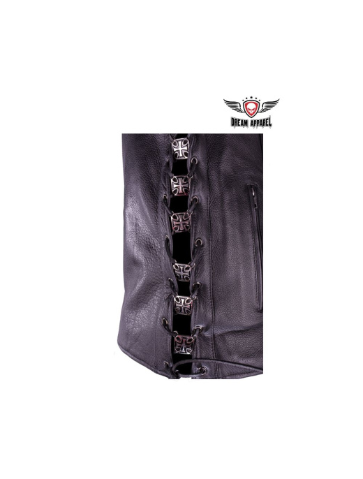 Maltese Cross Lace Up Charm