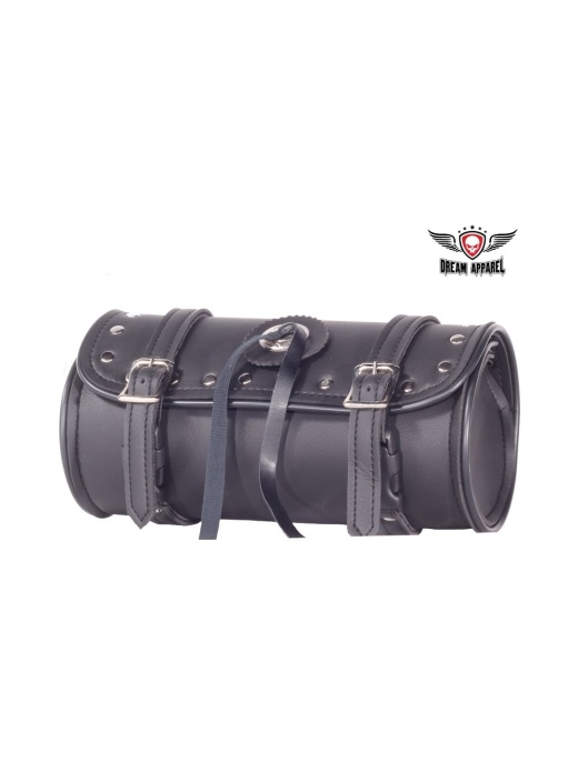 10" PVC Motorcycle Tool Bag with Shiny Studs & Concho