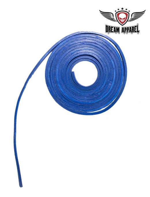 6' Feet Blue Leather Laces - Ideal for Custom Outfits and More