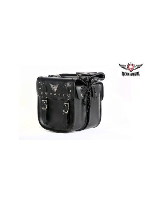PVC Motorcycle Saddlebag with Heavy Duty Velcro Cover