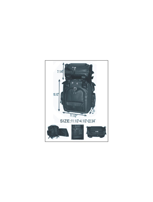 PVC Motorcycle Sissy Bar Bag with Lifetime Warranty