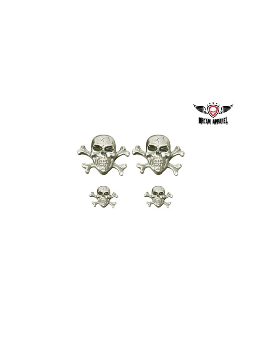 Skull N' Crossbones Pins - 4 Pack with Pin Lock
