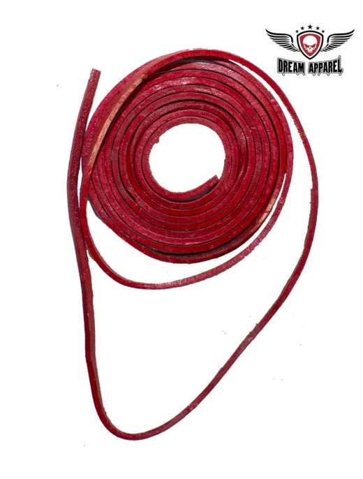6' Feet Red Leather Laces - Unique Outlaw Style