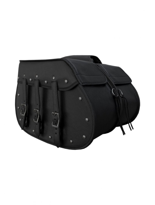 Stud Motorcycle Leather Saddlebag