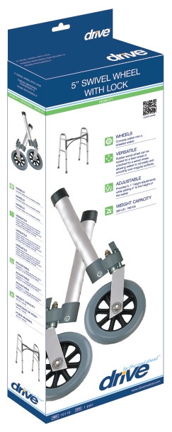 Swivel Wheel With Lock & Two Sets Of Rear Glides