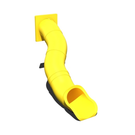3' Deck Height - 30" Diameter - Snake Right Tube Slide