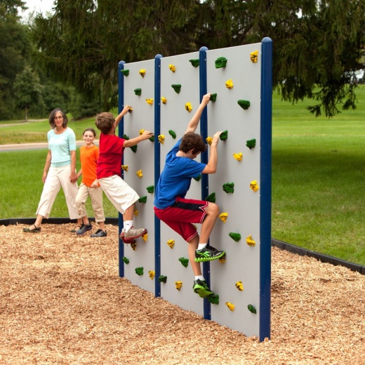 Outdoor Playground Climbing Wall - Gray