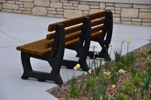 4' Brooklyn Recycled Plastic Park Bench
