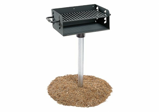 Rotating Pedestal Grill With 3 1/2" Post - 280 Sq In Cooking Area