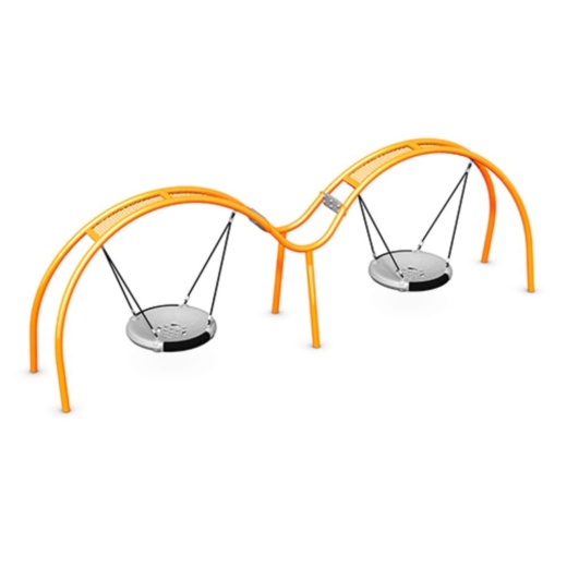 Double Flying Saucer Swing - 8 Feet High Arch Post