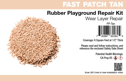Fast Patch Poured-In-Place Rubber Surface Playground Repair Kit - Tan