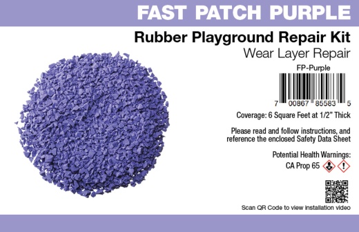 Fast Patch Poured-In-Place Surfacing Repair Kit Fix Rubber Playground – Purple