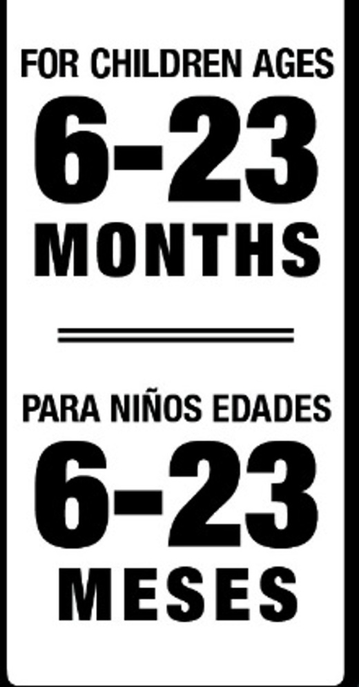 Age Group 6-23 Months Warning Label - English And Spanish