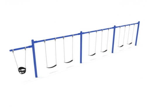 7/8 Feet High Elite Cantilever Swing - 3 Bays 1 Cantilever