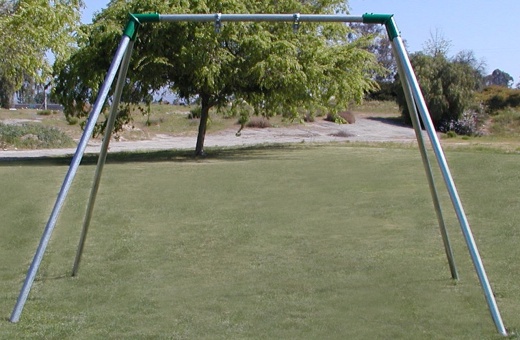 Standard Single Bay Swing Set - Frame Only - 8' High