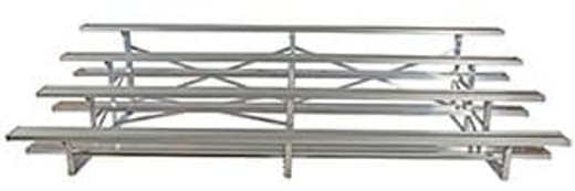 4 Row Aluminum Bleacher | 15' Length | 40 Seat