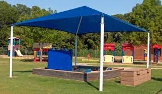 12X12x8 Square - Four Post Hip Shade