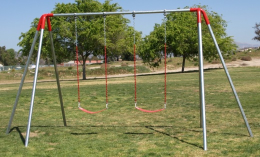 2 Seat Heavy Duty - Tripod Swing Set W/ Strap Seats - 10' High