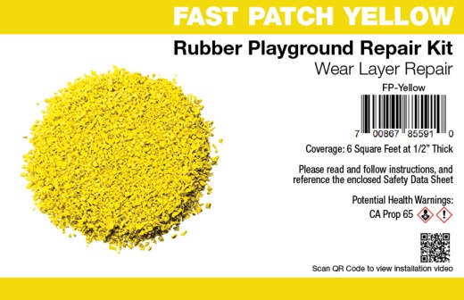 Fast Patch Poured-In-Place Rubber Surface Playground Repair Kit - Yellow